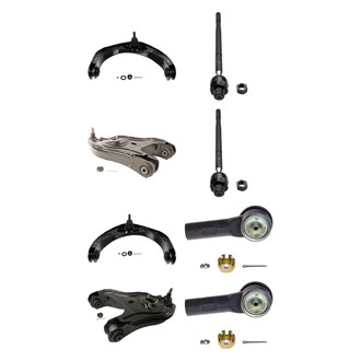 MOOG® - Front Lower and Upper Control Arm with Ball Joint and Tie Rod End Kit