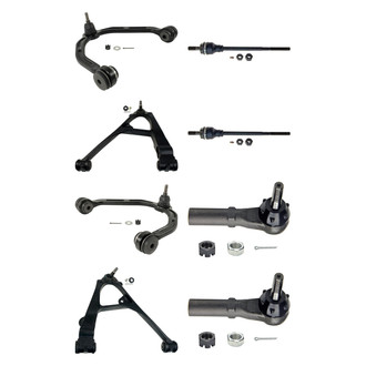 MOOG® - Front Lower and Upper Control Arm with Ball Joint and Tie Rod End Kit