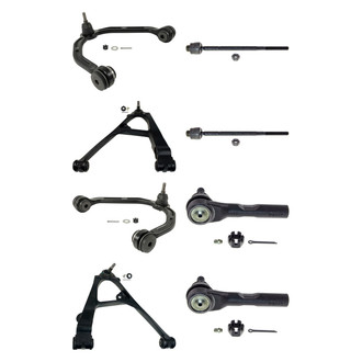 MOOG® - Front Lower and Upper Control Arm with Ball Joint and Tie Rod End Kit