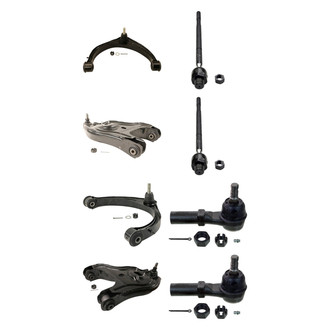 MOOG® - Front Lower and Upper Control Arm with Ball Joint and Tie Rod End Kit