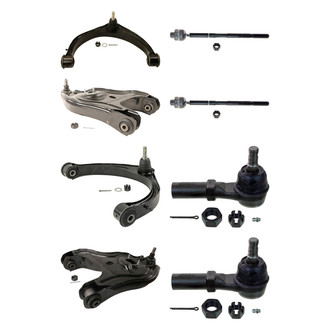 MOOG® - Front Lower and Upper Control Arm with Ball Joint and Tie Rod End Kit