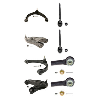 MOOG® - Front Lower and Upper Control Arm with Ball Joint and Tie Rod End Kit