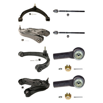 MOOG® - Front Lower and Upper Control Arm with Ball Joint and Tie Rod End Kit