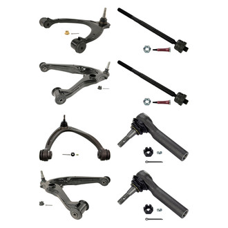 MOOG® - Front Lower and Upper Control Arm with Ball Joint and Tie Rod End Kit