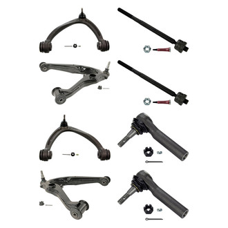 MOOG® - Front Lower and Upper Control Arm with Ball Joint and Tie Rod End Kit