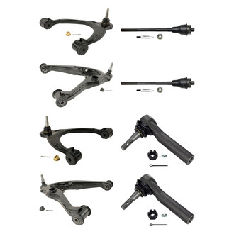 MOOG® - Front Lower and Upper Control Arm with Ball Joint and Tie Rod End Kit