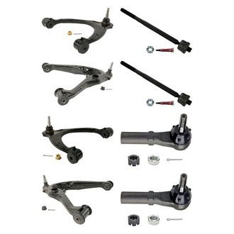 MOOG® - Front Lower and Upper Control Arm with Ball Joint and Tie Rod End Kit