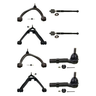 MOOG® - Front Lower and Upper Control Arm with Ball Joint and Tie Rod End Kit