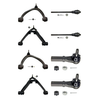 MOOG® - Front Lower and Upper Control Arm with Ball Joint and Tie Rod End Kit