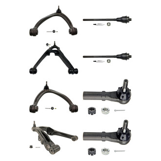 MOOG® - Front Lower and Upper Control Arm with Ball Joint and Tie Rod End Kit