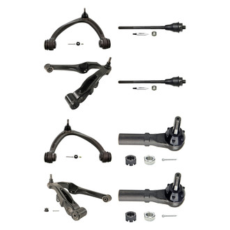 MOOG® - Front Lower and Upper Control Arm with Ball Joint and Tie Rod End Kit