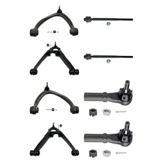MOOG® - Front Lower and Upper Control Arm with Ball Joint and Tie Rod End Kit