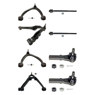 MOOG® - Front Lower and Upper Control Arm with Ball Joint and Tie Rod End Kit