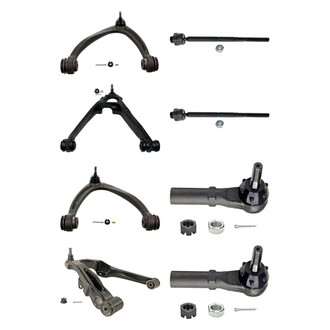 MOOG® - Front Lower and Upper Control Arm with Ball Joint and Tie Rod End Kit