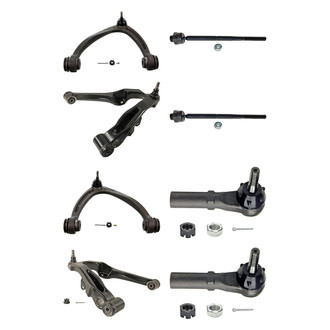 MOOG® - Front Lower and Upper Control Arm with Ball Joint and Tie Rod End Kit