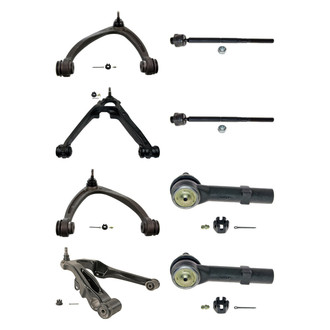MOOG® - Front Lower and Upper Control Arm with Ball Joint and Tie Rod End Kit
