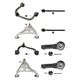 MOOG® - Front Lower and Upper Control Arm with Ball Joint and Tie Rod End Kit
