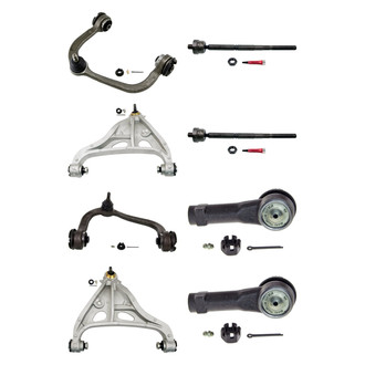 MOOG® - Front Lower and Upper Control Arm with Ball Joint and Tie Rod End Kit