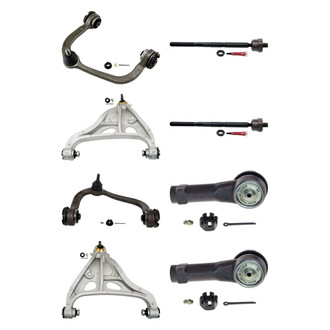 MOOG® - Front Lower and Upper Control Arm with Ball Joint and Tie Rod End Kit
