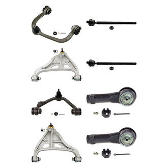 MOOG® - Front Lower and Upper Control Arm with Ball Joint and Tie Rod End Kit