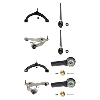 MOOG® - Front Lower and Upper Control Arm with Ball Joint and Tie Rod End Kit