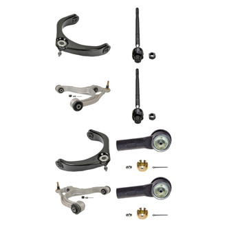 MOOG® - Front Lower and Upper Control Arm with Ball Joint and Tie Rod End Kit