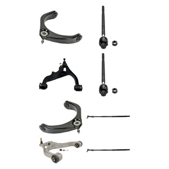 MOOG® - Front Lower and Upper Control Arm with Ball Joint and Tie Rod End Kit