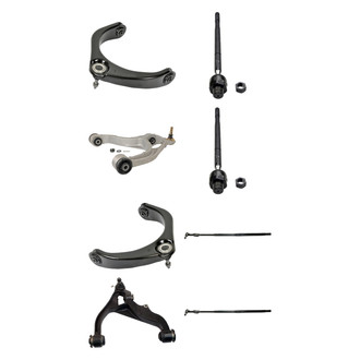 MOOG® - Front Lower and Upper Control Arm with Ball Joint and Tie Rod End Kit