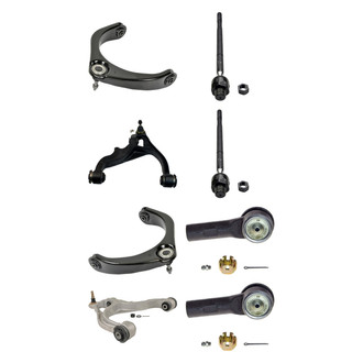 MOOG® - Front Lower and Upper Control Arm with Ball Joint and Tie Rod End Kit