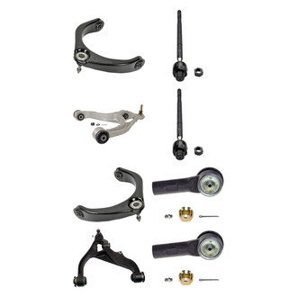 MOOG® - Front Lower and Upper Control Arm with Ball Joint and Tie Rod End Kit