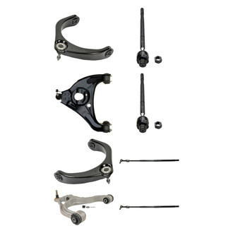 MOOG® - Front Lower and Upper Control Arm with Ball Joint and Tie Rod End Kit