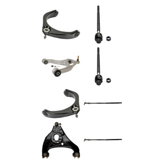 MOOG® - Front Lower and Upper Control Arm with Ball Joint and Tie Rod End Kit