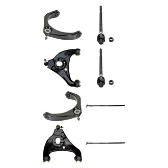 MOOG® - Front Lower and Upper Control Arm with Ball Joint and Tie Rod End Kit