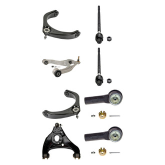 MOOG® - Front Lower and Upper Control Arm with Ball Joint and Tie Rod End Kit