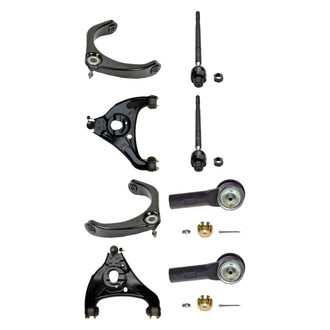 MOOG® - Front Lower and Upper Control Arm with Ball Joint and Tie Rod End Kit