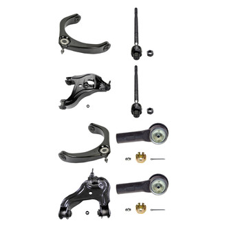 MOOG® - Front Lower and Upper Control Arm with Ball Joint and Tie Rod End Kit