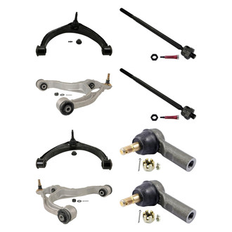 MOOG® - Front Lower and Upper Control Arm with Ball Joint and Tie Rod End Kit