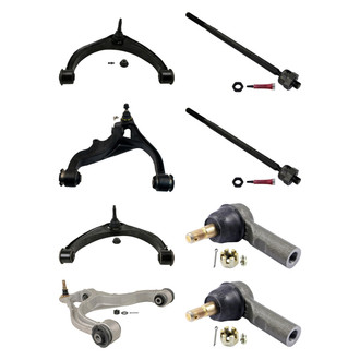 MOOG® - Front Lower and Upper Control Arm with Ball Joint and Tie Rod End Kit