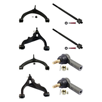 MOOG® - Front Lower and Upper Control Arm with Ball Joint and Tie Rod End Kit