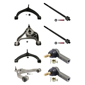 MOOG® - Front Lower and Upper Control Arm with Ball Joint and Tie Rod End Kit