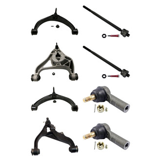 MOOG® - Front Lower and Upper Control Arm with Ball Joint and Tie Rod End Kit