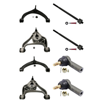 MOOG® - Front Lower and Upper Control Arm with Ball Joint and Tie Rod End Kit