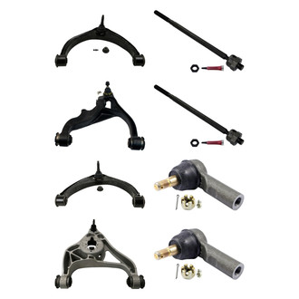 MOOG® - Front Lower and Upper Control Arm with Ball Joint and Tie Rod End Kit