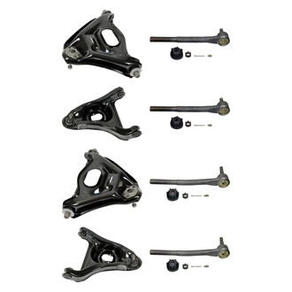 MOOG® - Front Lower and Upper Control Arm with Ball Joint and Tie Rod End Kit