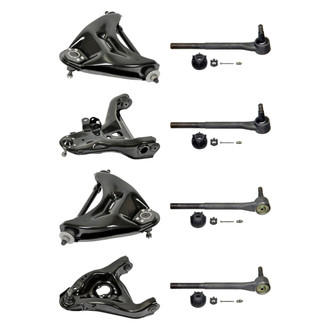 MOOG® - Front Lower and Upper Control Arm with Ball Joint and Tie Rod End Kit