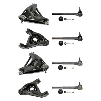 MOOG® - Front Lower and Upper Control Arm with Ball Joint and Tie Rod End Kit