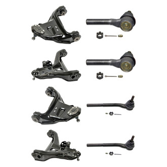 MOOG® - Front Lower and Upper Control Arm with Ball Joint and Tie Rod End Kit