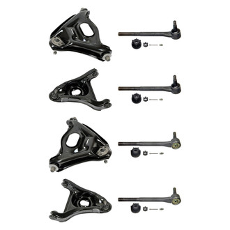 MOOG® - Front Lower and Upper Control Arm with Ball Joint and Tie Rod End Kit