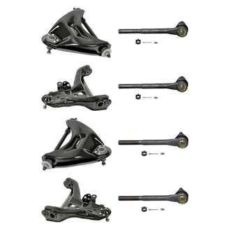 MOOG® - Front Lower and Upper Control Arm with Ball Joint and Tie Rod End Kit