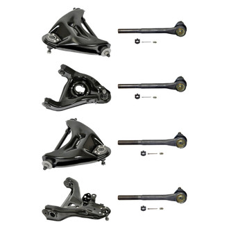 MOOG® - Front Lower and Upper Control Arm with Ball Joint and Tie Rod End Kit